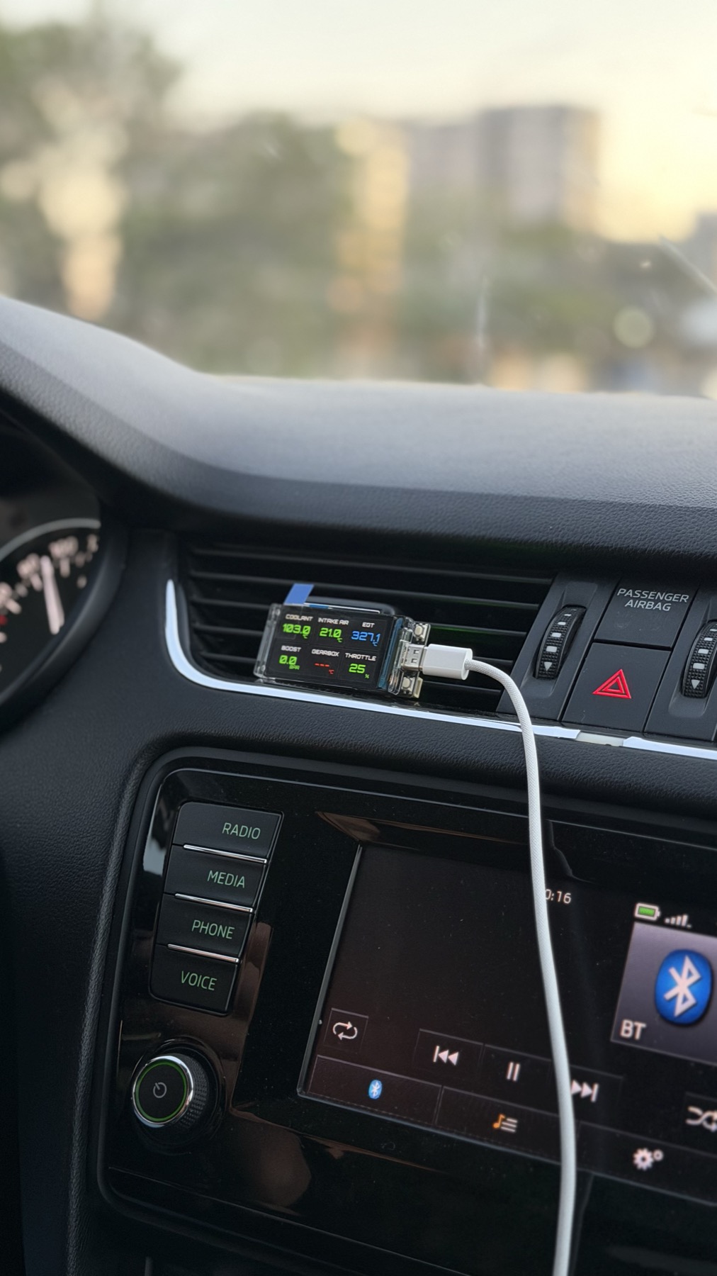 Sportline telemetry device in a real vehicle build